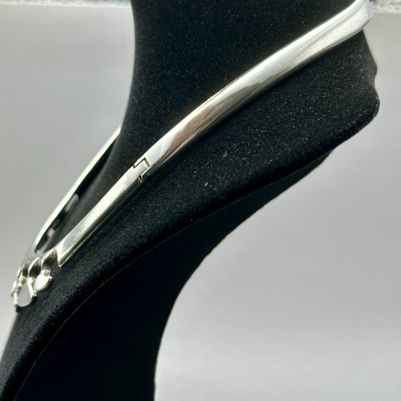 Modernist Organic Necklace Collar Choker Torque Taxco Mexico Sterling Silver - Picture 6 of 12